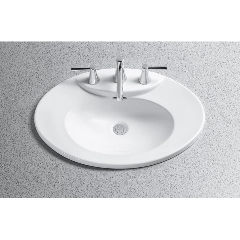 Toto Pacifica Ceramic Oval DropIn Bathroom Sink with Overflow Wayfair